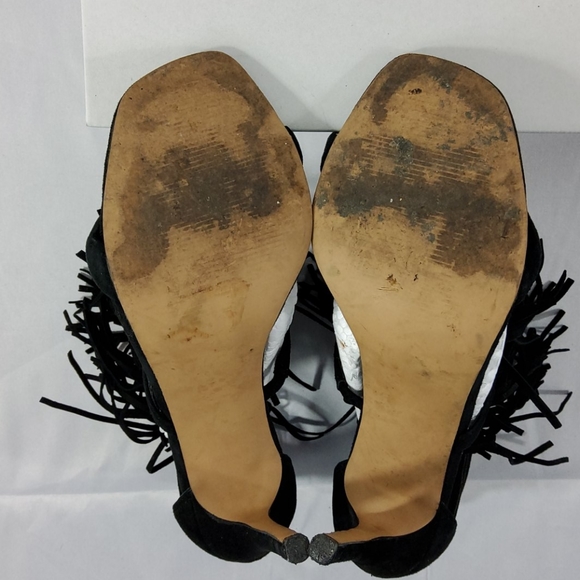 Steve Madden 🖤 "Fringly" Heel_ Black Size. 8 - Picture 7 of 8